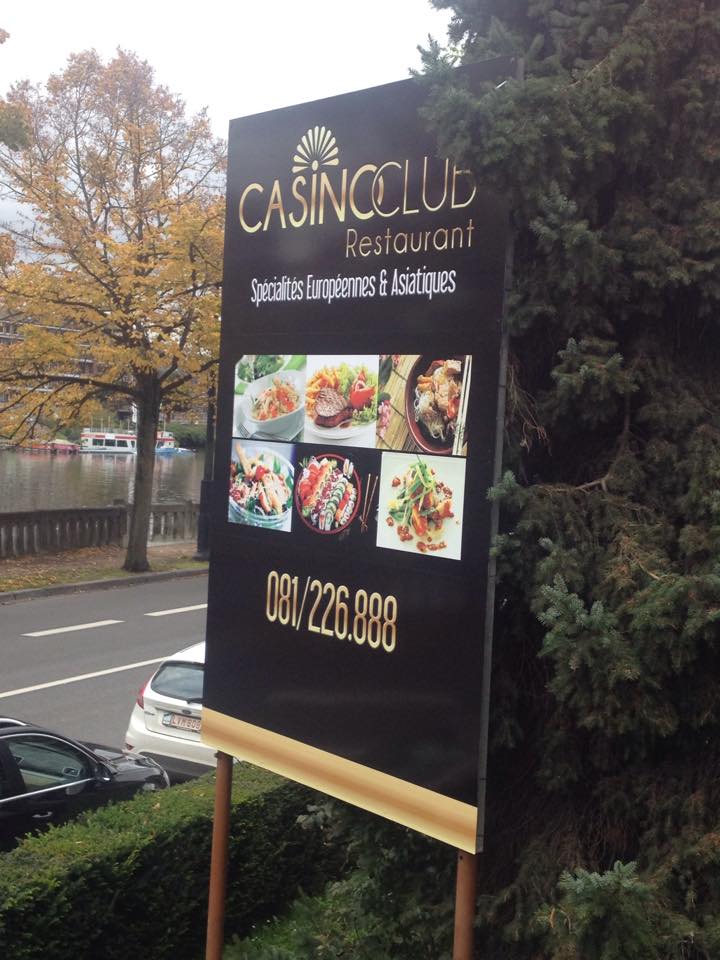 Enseignes en lettrage - Casino club Namur