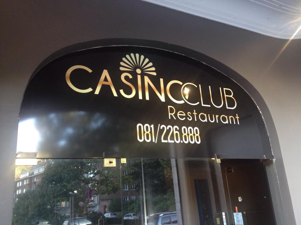 Enseignes en lettrage - Casino club Namur